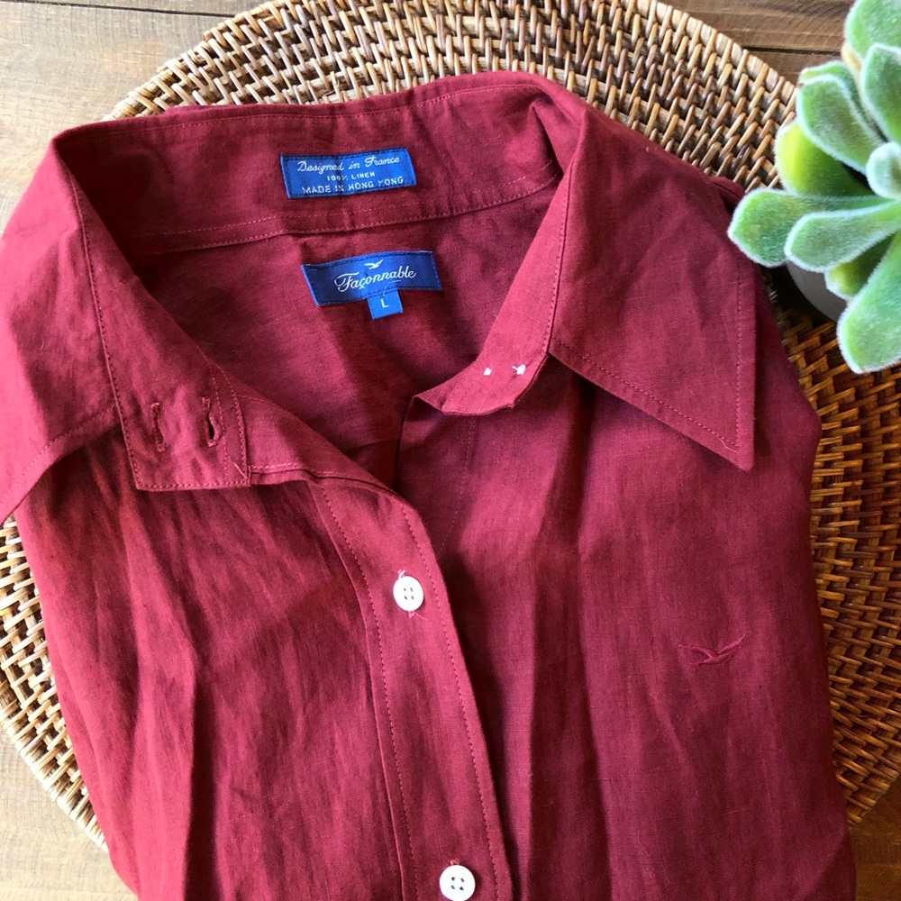 LINEN blouse designed in France